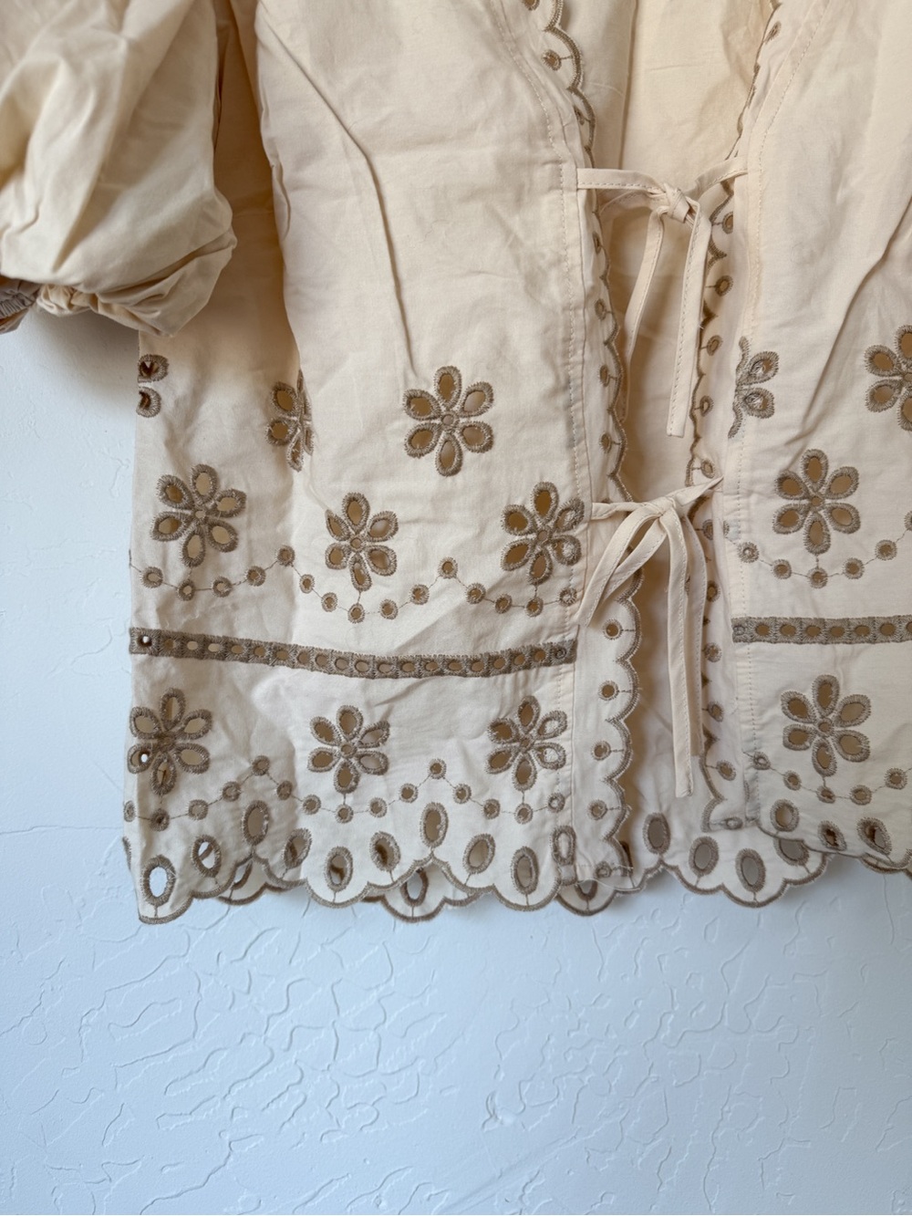 100% Cotton Moon River Boho Tie Top - Picture 3 of 6
